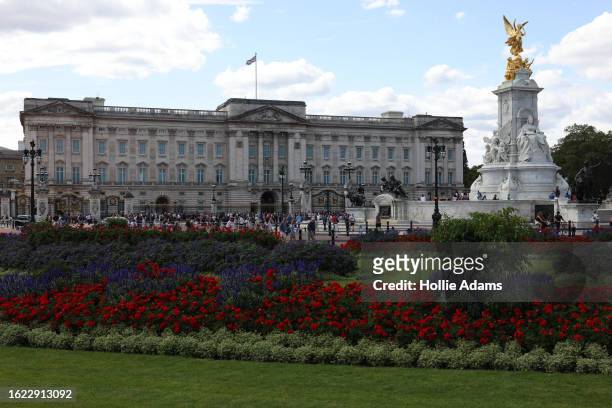 General view of Buckingham Palace on August 25, 2023 in London, England. The UK has seen overseas visitors rebound to near pre-covid levels, amid a...