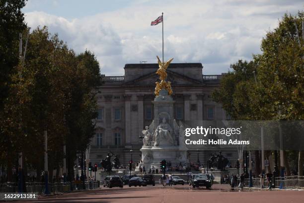 General view of Buckingham Palace on August 25, 2023 in London, England. The UK has seen overseas visitors rebound to near pre-covid levels, amid a...