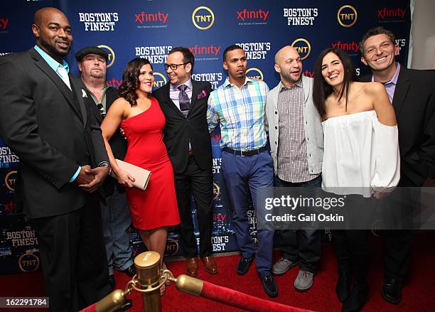 Myles Lawton, Robert 'Twitch' Twitchell, Jenn Penton, Donnie Wahlberg, Diamantino Araujo, Manny Canuto, Julie Jarrett and Seth Jarrett attend TNT's...