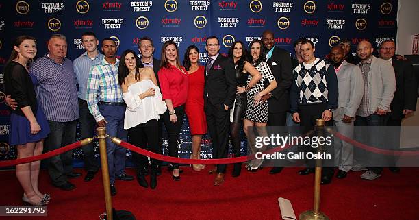 Donnie Wahlberg and cast and crew members attend TNT's "Boston's Finest" premiere screening at The Revere Hotel on February 20, 2013 in Boston,...