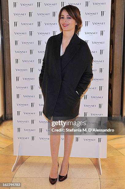 Violante Placido attends W And Vionnet Hosts The Thayaht Exhibition on February 21, 2013 in Milan, Italy.