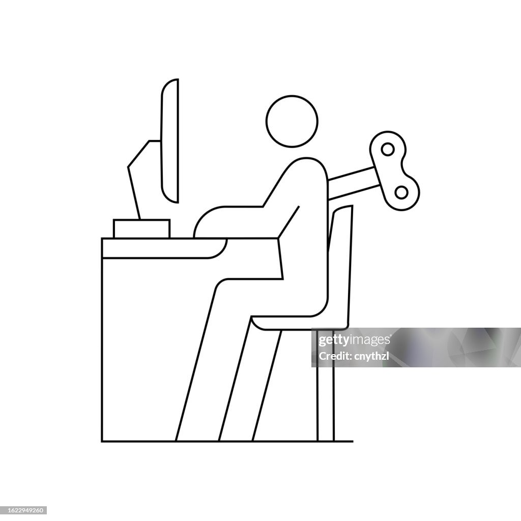 Machine Overwork Animation Overworking Concept Vector Illustration High-Res Vector Graphic - Getty ...