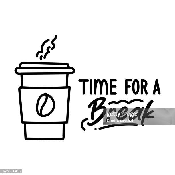 illustrations, cliparts, dessins animés et icônes de time for a break concept vector illustration - faire une pause