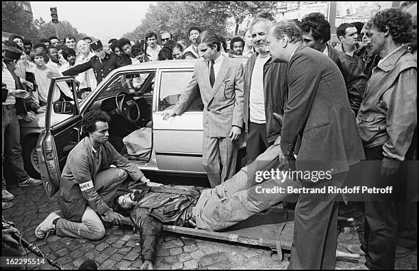 Shooting of Mesrine by Andre Genoves, Paris the lead role being acted by Nicolas Silberg.