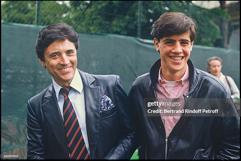 Sacha Distel with his Son, 1984