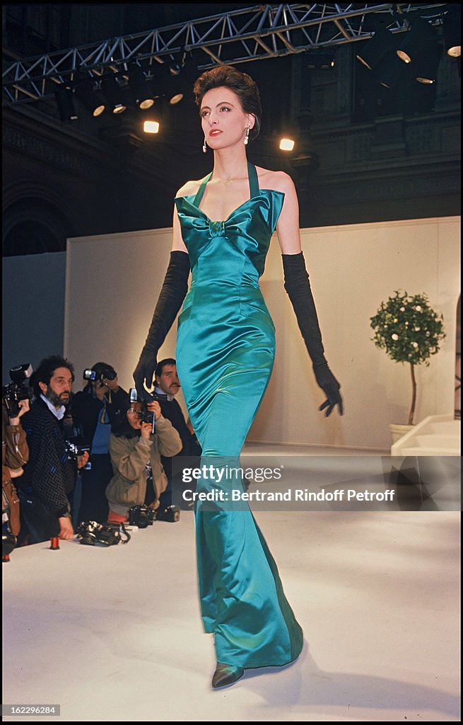Ines De La Fressange - Yves Saint Laurent 1986 Haute Couture fashion ...