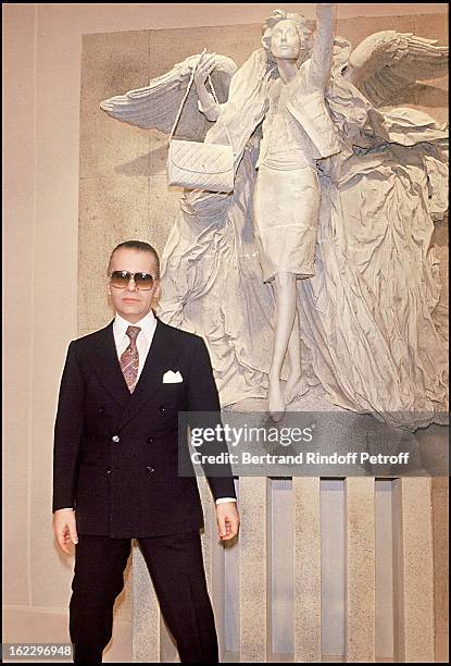 Karl Lagerfeld at Chanel 1987 Spring/Summer Collection Fashion Show.