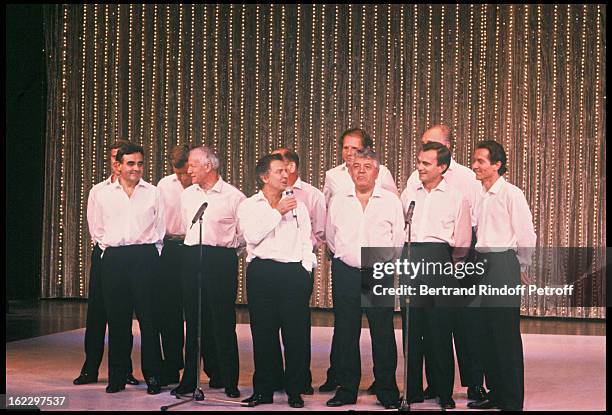 Bernard Pivot, Bruno Masure, Jacques Chancel, Patrick Poivre D' Arvor, Fred Mella , Joseph Poli, Pierre Tchernia and William Leymergie at the "7...