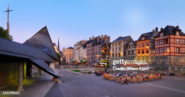 france, normandy, rouen, place du vieux-marche - normandy stock pictures, royalty-free photos & images