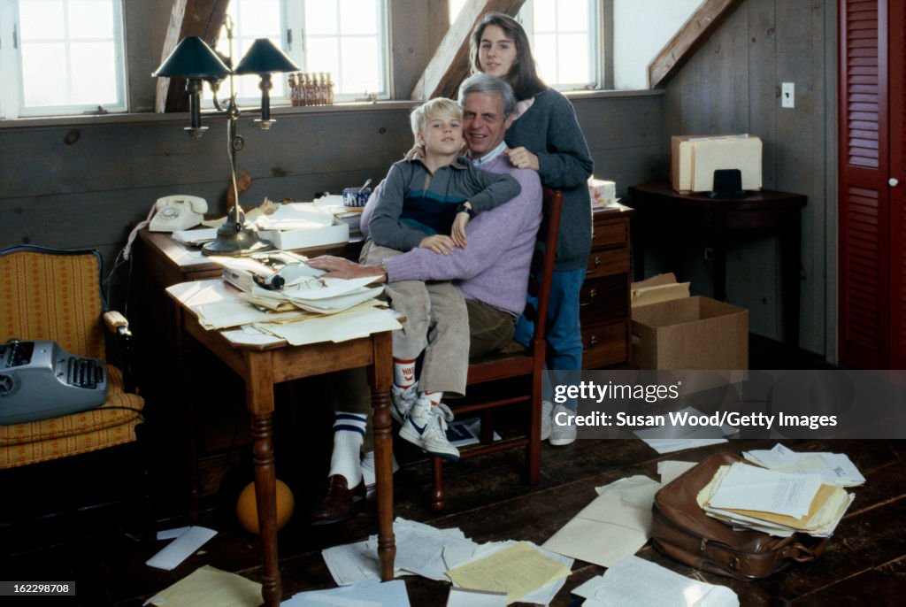 George Plimpton & Children In Office