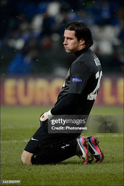 Laszlo Koteles of KRC Genk reacts during the UEFA Europa League round of 32 second leg match between Racing Genk and VfB Stuttgart in Cristal Arena...