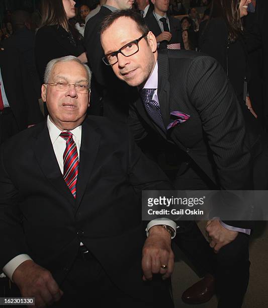 Boston Mayor Thomas Menino and Donnie Wahlberg attend TNT's "Boston's Finest" Premiere Screening at The Revere Hotel on February 20, 2013 in Boston,...