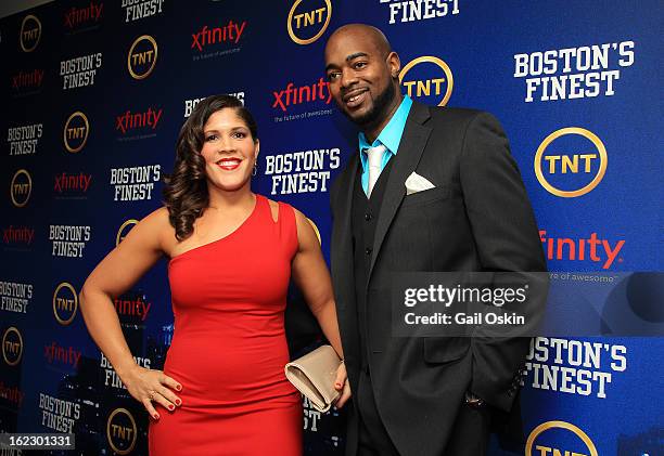 Jenn Penton and Myles Lawton attend TNT's "Boston's Finest" premiere pcreening at The Revere Hotel on February 20, 2013 in Boston, Massachusetts.