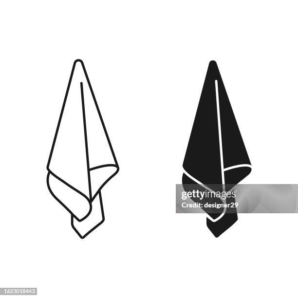 stockillustraties, clipart, cartoons en iconen met towel icon. - theedoek