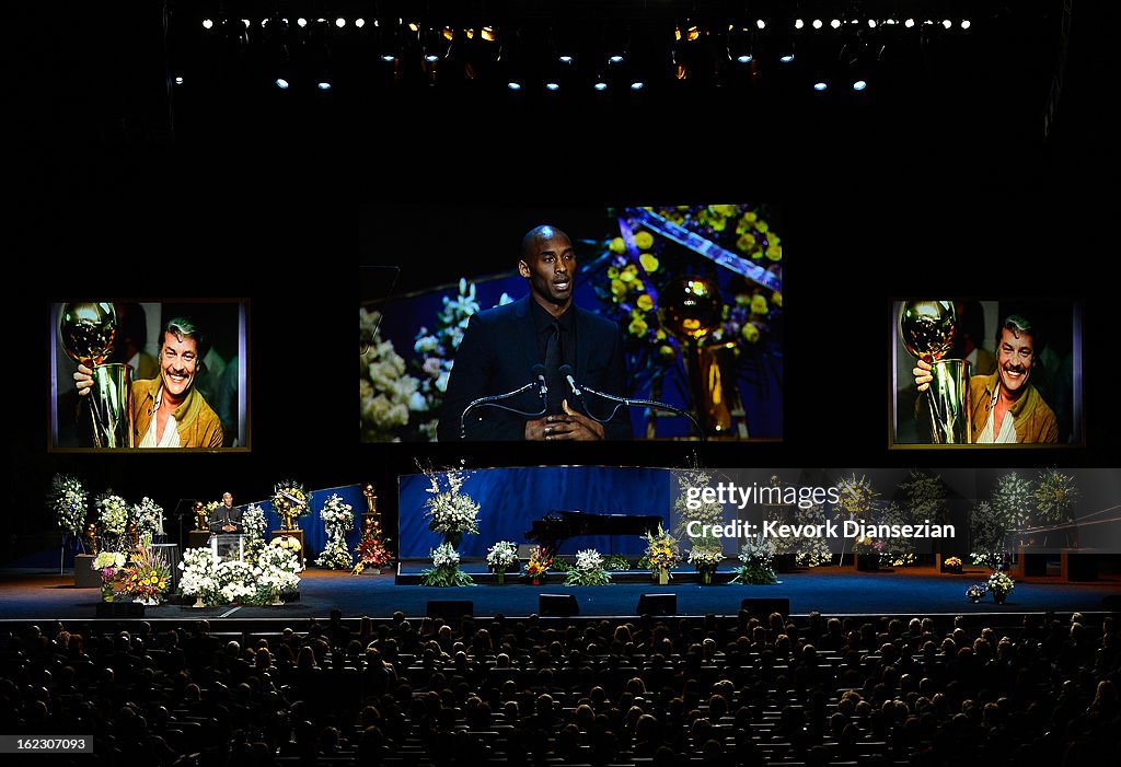 Memorial Service For Los Angeles Lakers Owner Dr. Jerry Buss