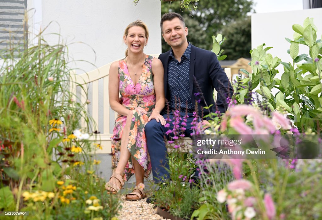 Rachel Riley Pacha Rachel Riley and Pasha Kovalev in the Don't Forget The Front! garden ...