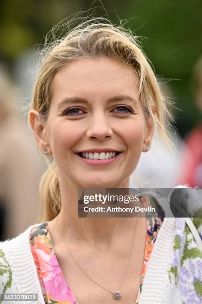 Rachel Riley in the Circles of Strength Menopause Garden designed by Carolyn Hardern on August 18, 2023 in Southport, England.