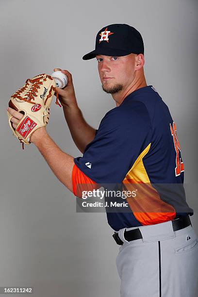 Pitcher Sam Demel of the Houston Astros poses for a photo during photo day at Osceola County Stadium on February 21, 2013 in Kissimmee, Florida.