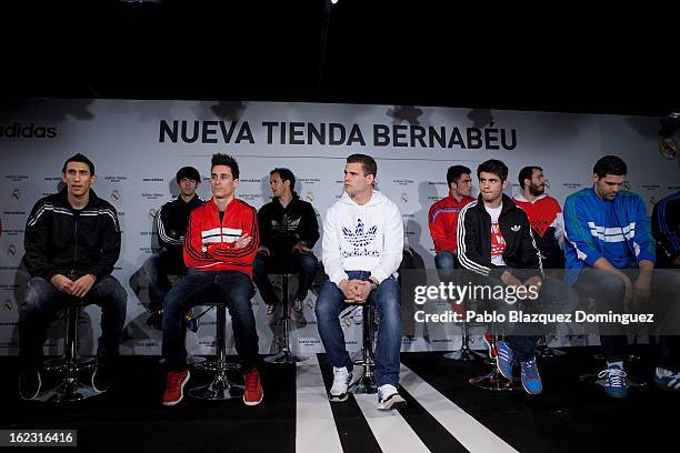 Real Madrid football and basketball players Angel Di Maria, Ricardo Kaka, Jose Callejon, Ricardo Carvalho, Nacho Fernandez, Antonio Adan, Alvaro...