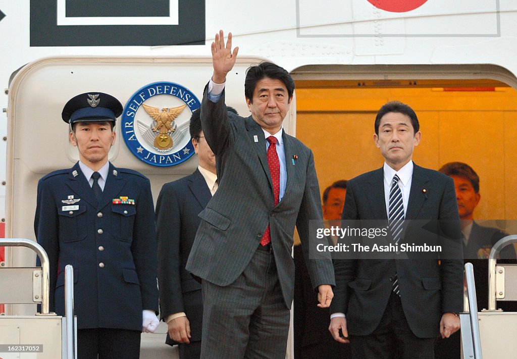 Prime Minister Abe Departs For U.S.