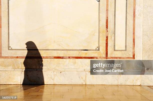 female shadow in umayyad mosque in damascus, syria - syria woman stock pictures, royalty-free photos & images