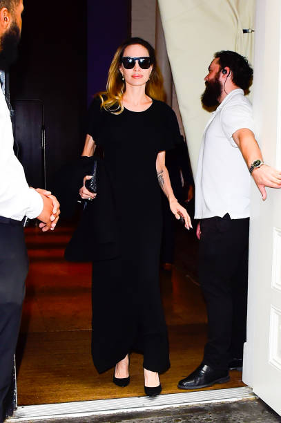 Angelina Jolie is seen in SoHo on August 17, 2023 in New York City.