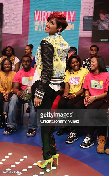 RaVaughn visits BET's "106 & Park" at BET Studios on February 21, 2013 in New York City.