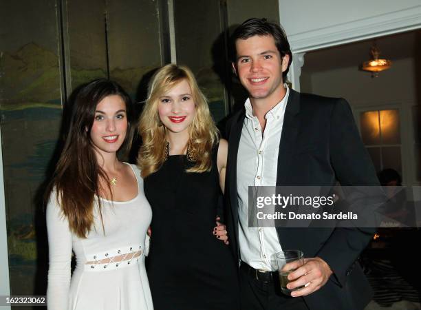 Rainey Qualley Alexia Fast and guest attend LoveGold Celebrates Fred Leighton at Chateau Marmont on February 21, 2013 in Los Angeles, California.