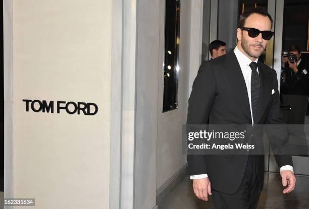 Fashion Designer Tom Ford attends his cocktail event in support of Project Angel Food at TOM FORD on February 21, 2013 in Beverly Hills, California.
