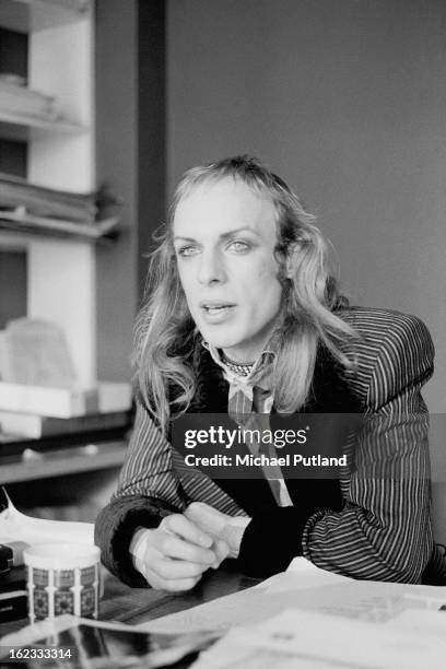 English electronic musician Brian Eno, of rock group Roxy Music, 2nd March 1973.