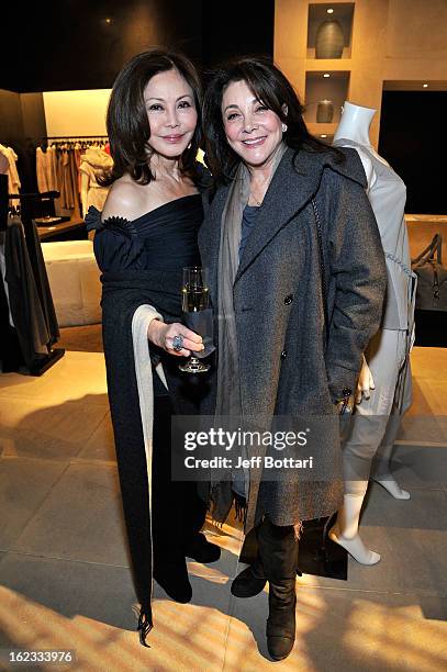 Elaine Newton and Lovee Arum attend a shopping event hosted by Donna Karan New York and Vogue Magazine in support of Communities In Schools Nevada at...