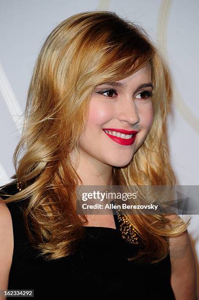 Actress Alexia Fast attends the LOVEGOLD cocktail party in honor of Fred Leighton at Chateau Marmont on February 21, 2013 in Los Angeles, California.