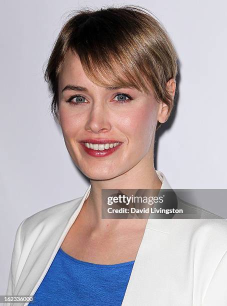 Actress Dominique McElligott attends the 8th Annual "Oscar Wilde: Honoring The Irish In Film" Pre-Academy Awards Event at Bad Robot on February 21,...