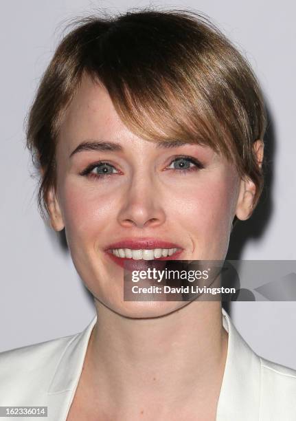 Actress Dominique McElligott attends the 8th Annual "Oscar Wilde: Honoring The Irish In Film" Pre-Academy Awards Event at Bad Robot on February 21,...