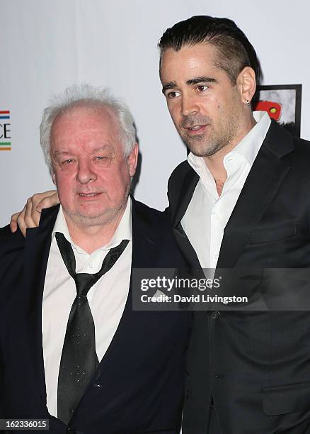 Director Jim Sheridan and actor Colin Farrell attend the 8th Annual "Oscar Wilde: Honoring The Irish In Film" Pre-Academy Awards Event at Bad Robot...