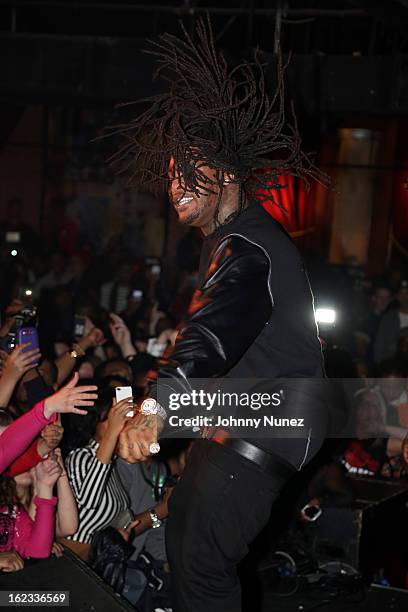 Waka Flocka Flame performs at his "Thank You To Hip Hop" concert at BB King on February 21 in New York City.