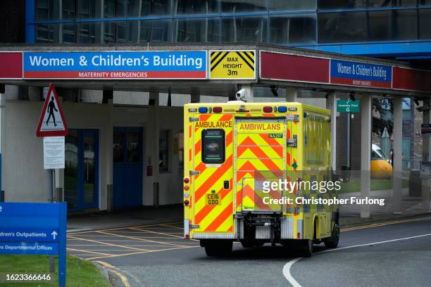 General view of the Women and Children's Building at the Countess of Chester Hospital on August 18, 2023 in Chester, England. Lucy Letby, a former...