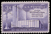 Vintage US Postage Stamp Commemorating Fifth International Philatelic Exhibition