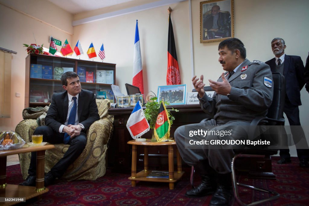 Manuel Valls,Minister of the Interior Visits Afghanistan