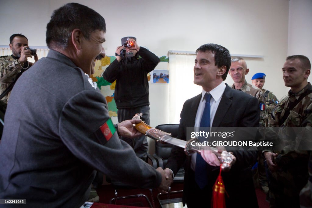 Manuel Valls,Minister of the Interior Visits Afghanistan