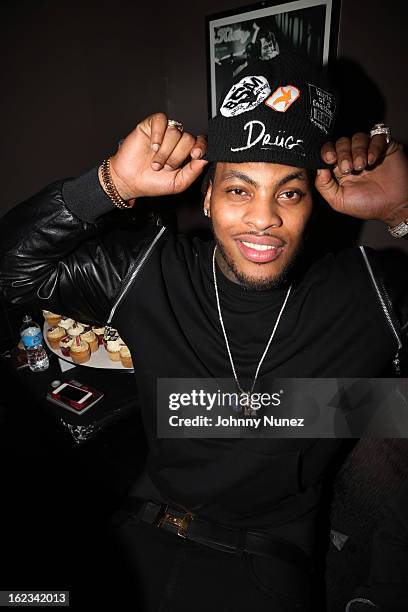 Waka Flocka Flame backstage at his "Thank You To Hip Hop" concert at BB King on February 21 in New York City.