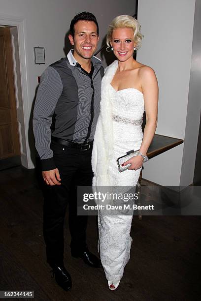 Faye Tozer and Lee Latchford-Evans attend 'The Tailor-Made Man' press night after party at the Haymarket Hotel on January 21, 2013 in London, England.