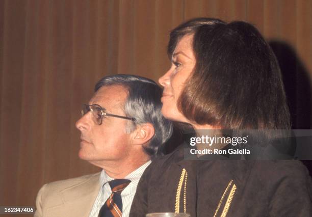 Television executive Grant Tinker and actress Mary Tyler Moore attend the Pacific Pioneer Broadcasters Luncheon Honoring Sheldon Leonard on March 15,...