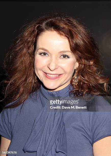 Julia Sawalha attend 'The Tailor-Made Man' press night after party at the Haymarket Hotel on January 21, 2013 in London, England.