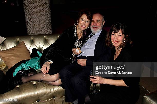 Maureen Lipman , Amy Rosenthal and guest attend 'The Tailor-Made Man' press night after party at the Haymarket Hotel on January 21, 2013 in London,...