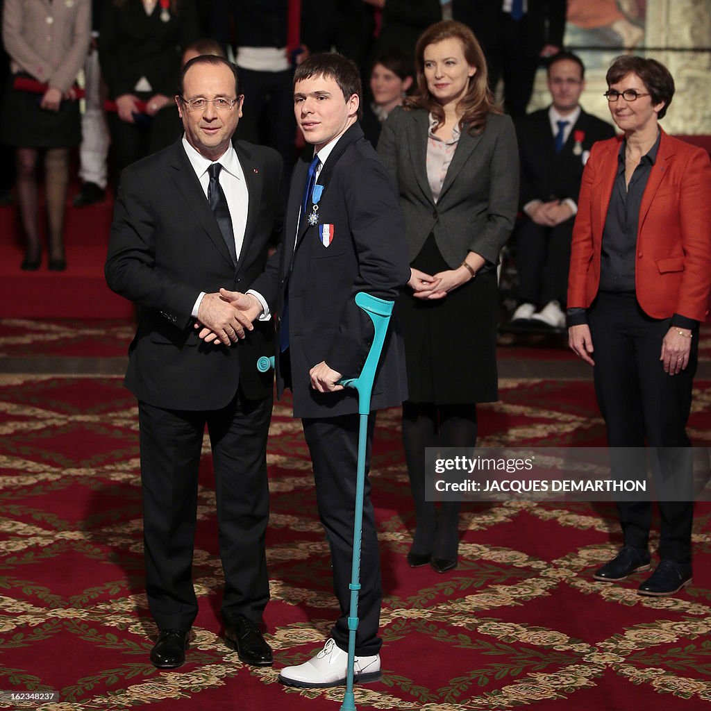 FRANCE-GOVERNMENT-SPORTS-PARALYMPICS-HOLLANDE