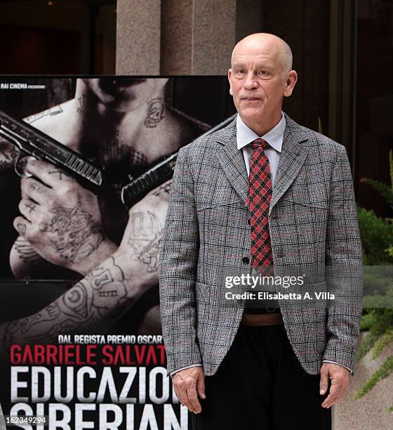 Actor John Malkovich attends 'Educazione Siberiana' photocall at Visconti Palace Hotel on February 22, 2013 in Rome, Italy.