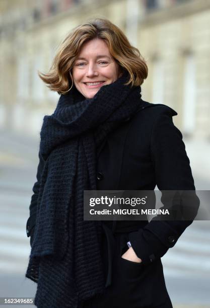 French journalist Natalie Nougayrede poses on February 22, 2013 in Paris. AFP PHOTO / MIGUEL MEDINA