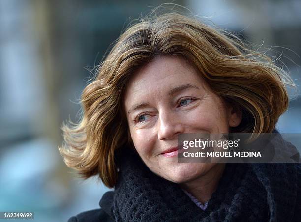 French journalist Natalie Nougayrede poses on February 22, 2013 in Paris. AFP PHOTO / MIGUEL MEDINA