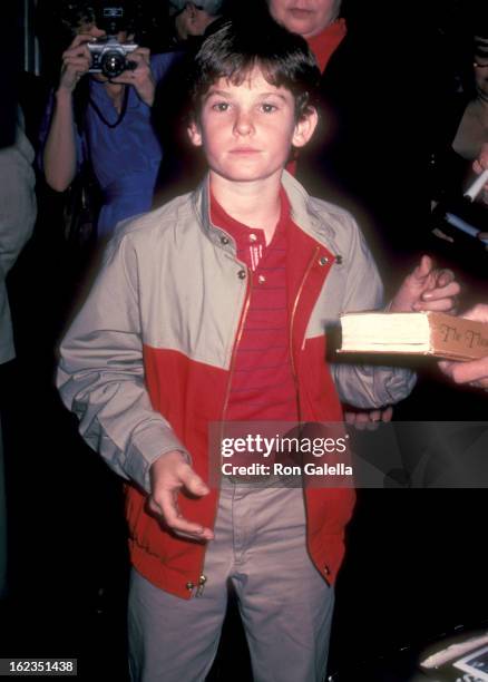 Actor Henry Thomas on March 1, 1983 leaving the Beverly Hilton Hotel in Beverly Hills, California.